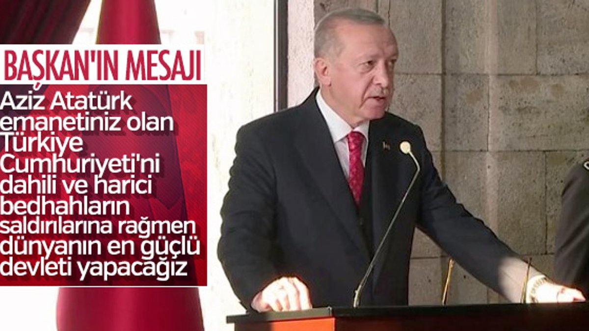 Erdoğan'ın, Anıtkabir özel defterine yazdığı mesaj