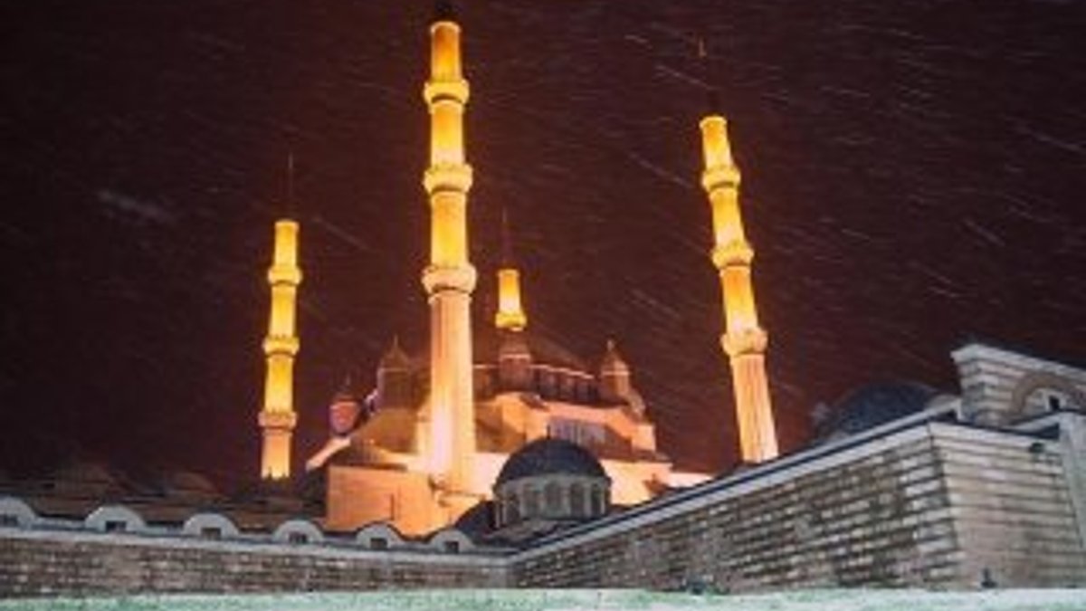 Edirne'de kar başladı
