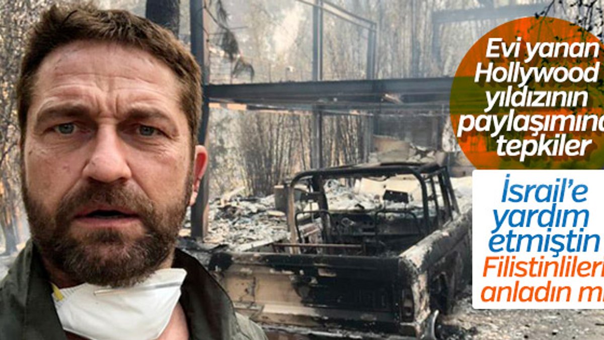 Evi yanan Hollywood aktörü Butler'a Filistin hatırlatıldı