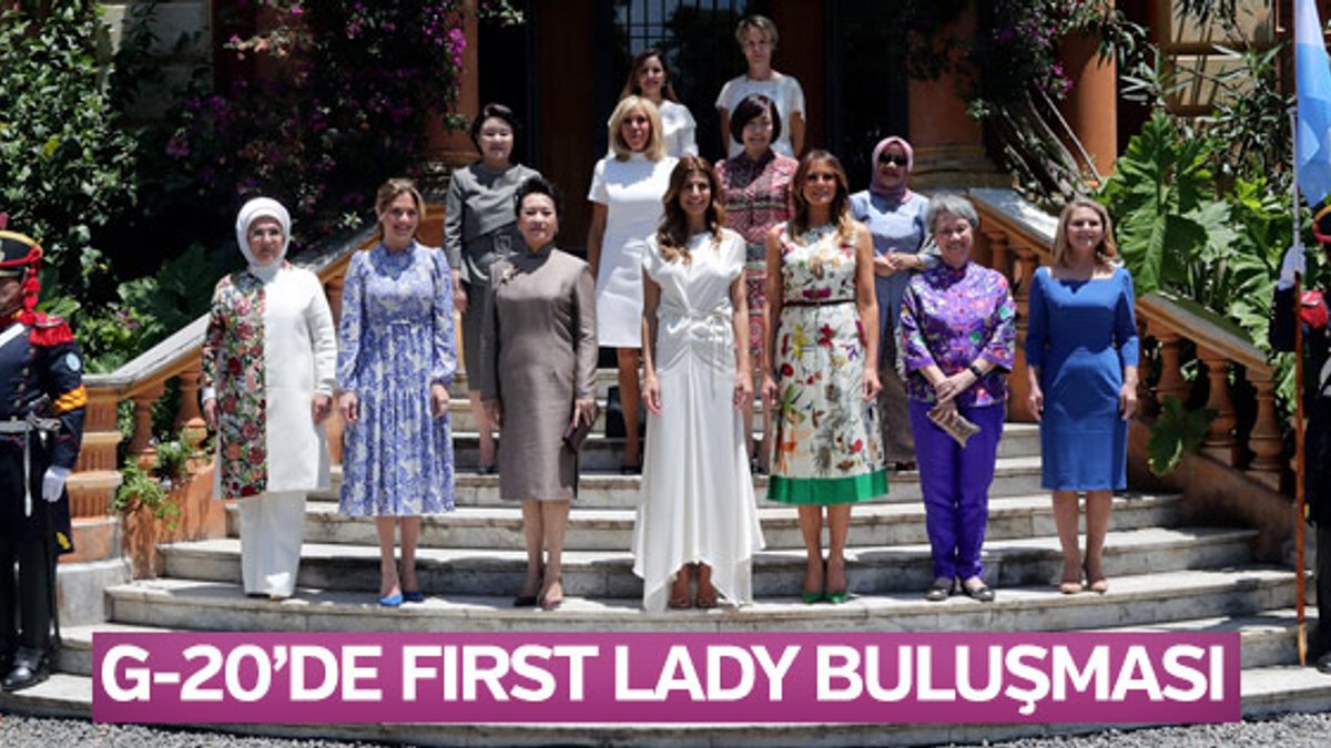Emine Erdoğan G-20 zirvesinde first lady'ler ile buluştu