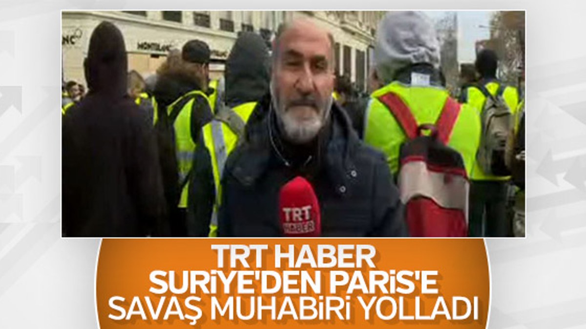 TRT Haber muhabiri Paris’te yaşanan kaosu canlı bildirdi