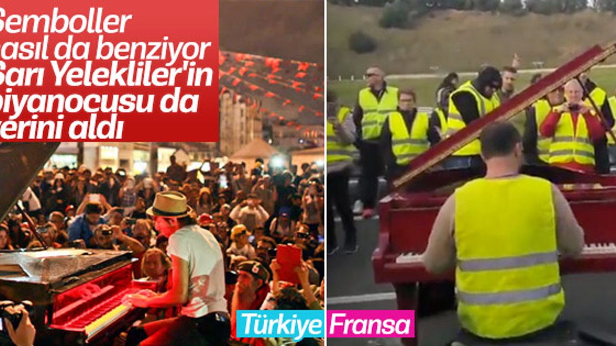 Sarı Yelekliler'in piyano çalan adamı