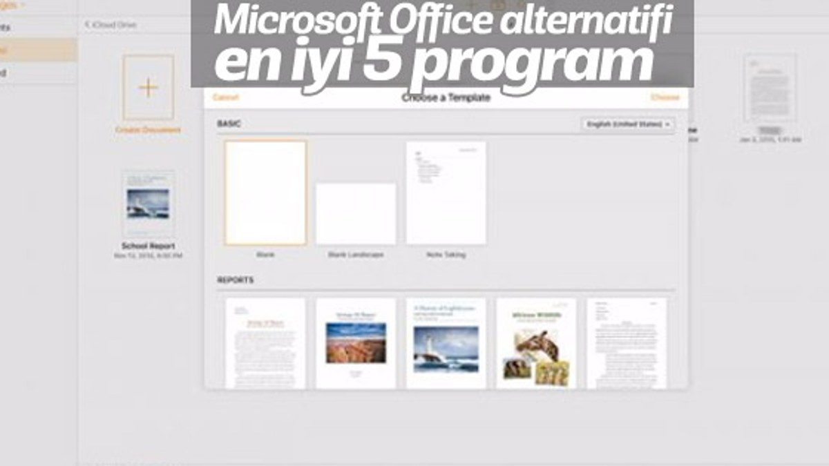 Microsoft Office alternatifi en iyi 5 program