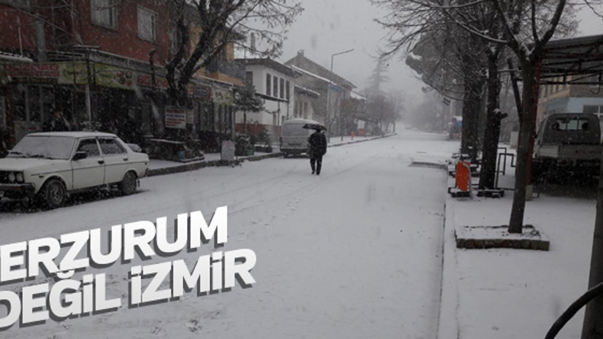 İzmir'de kar yağışı