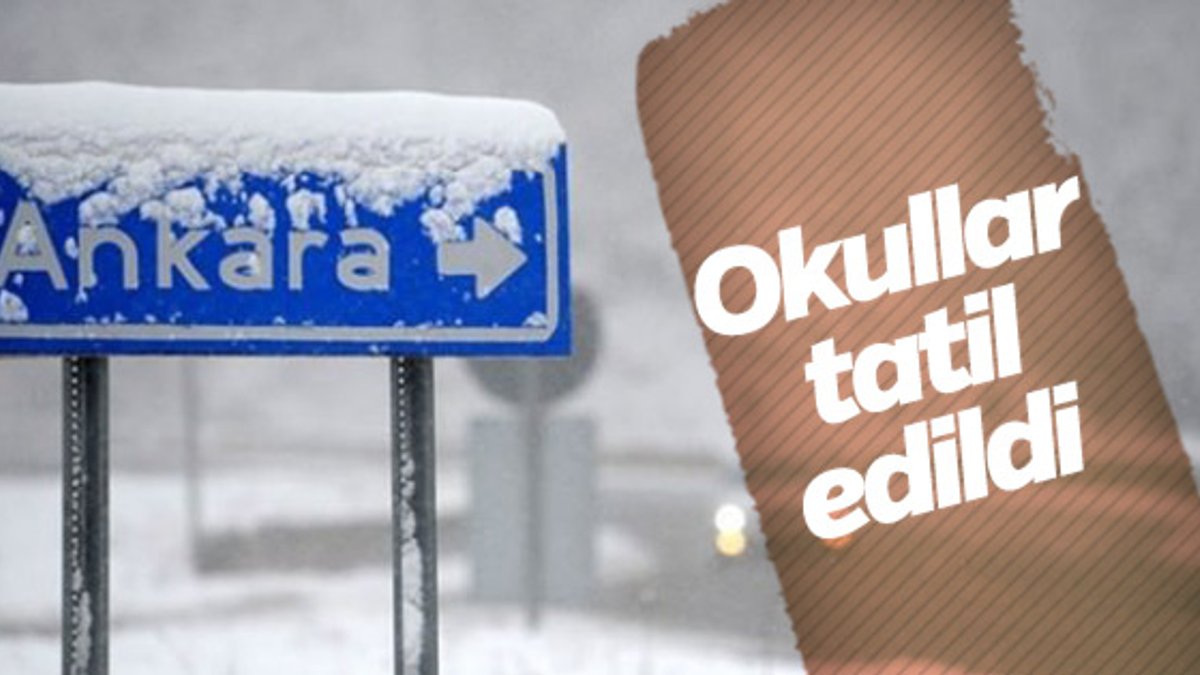 Ankara'da eğitime kar tatili