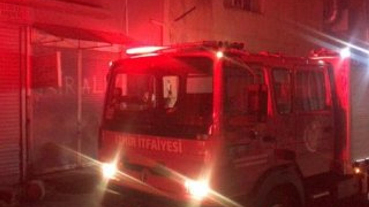 Yangında, iş yerinde mahsur kalan Suriyeli kurtarıldı