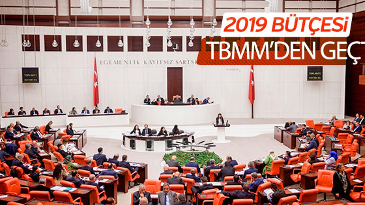 2019 Bütçesi TBMM'de kabul edildi