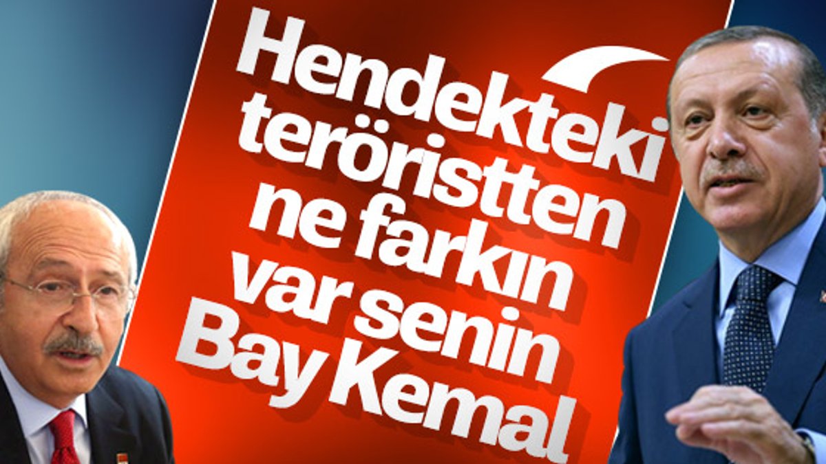 Erdoğan'dan Kılıçdaroğlu'na: Hendek kazanlardan farkın yok