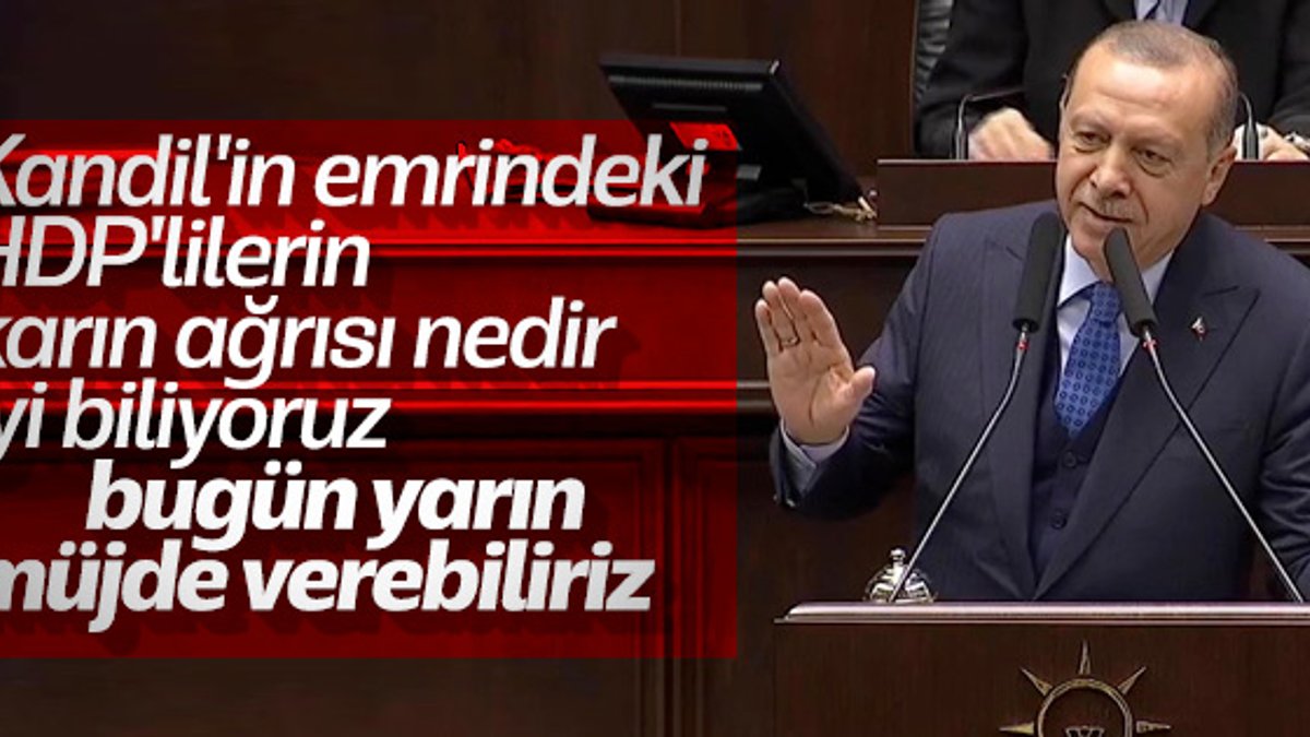 Erdoğan: Kandil'den talimat alanlarla ilgili müjde var