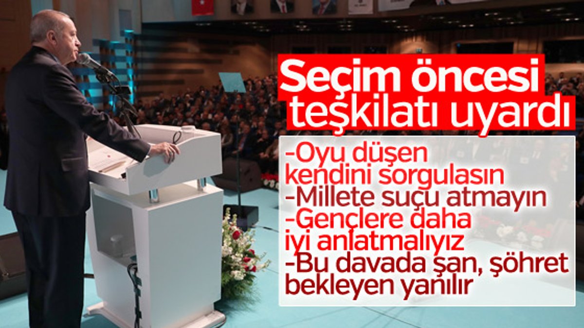 Cumhurbaşkanı'nın AK Parti İl Teşkilatı konuşması