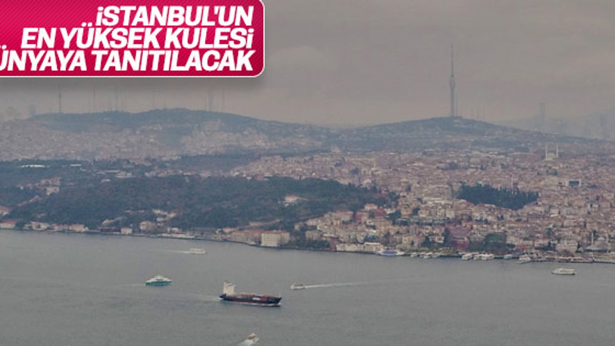 Çamlıca Kulesi Taksim'den görünüyor