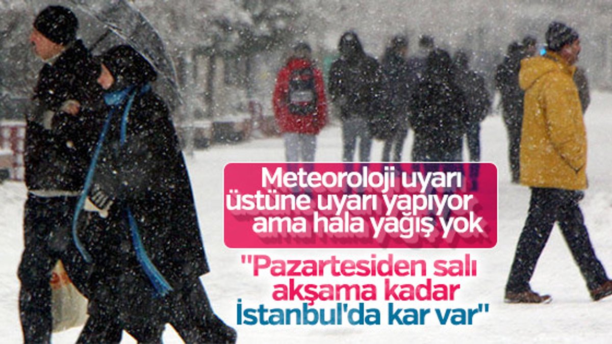 İstanbul'a yarın sabah kar yağacak