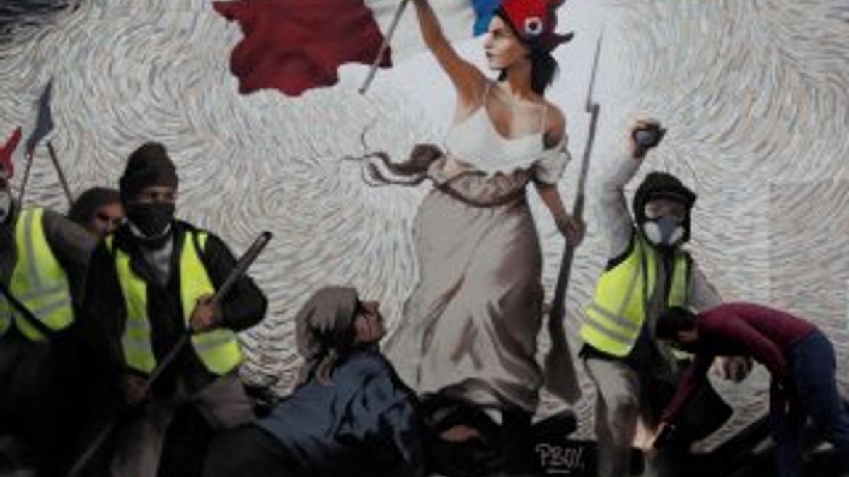 Fransa'da Sarı Yelekliler'in protestosundan sanat çıktı