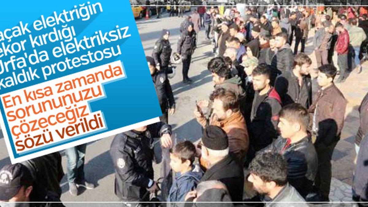 Şanlıurfa'da elektrik protestosu
