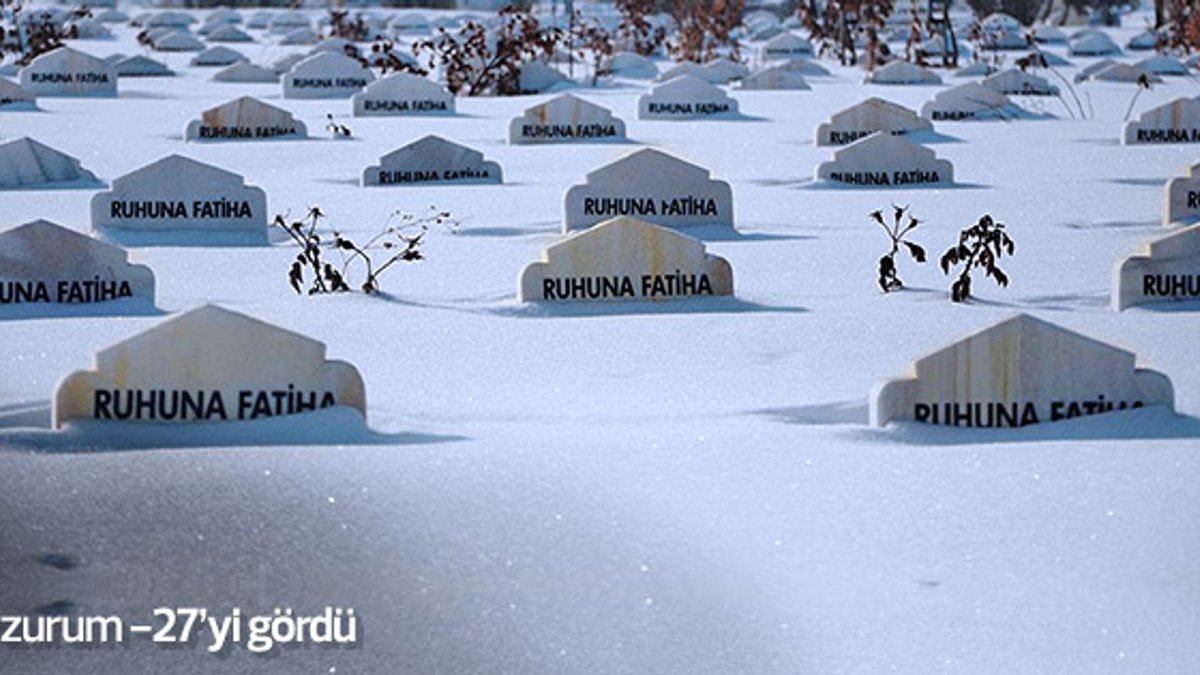 Erzurum'da soğuk hava etkili oluyor