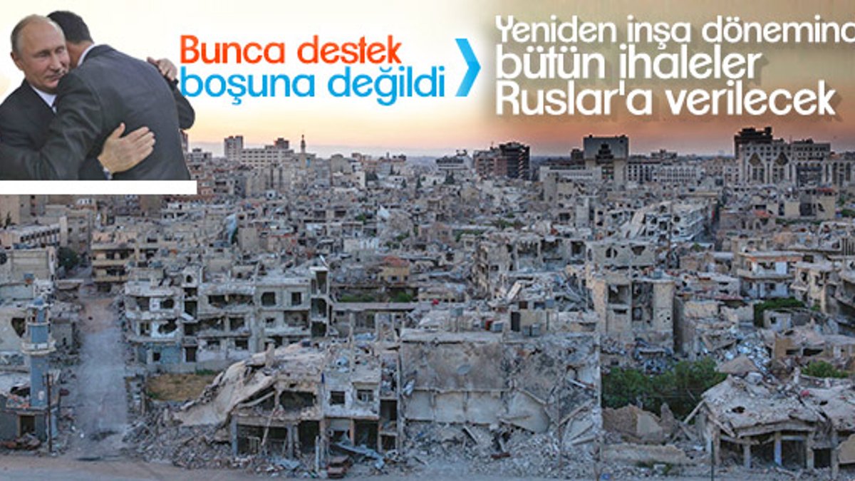 Esad: Suriye'nin yeniden inşasında öncelik Rusların
