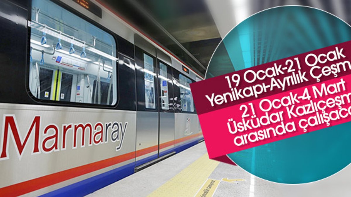 Marmaray, deneme sürüşleri için kısmen kapalı olacak
