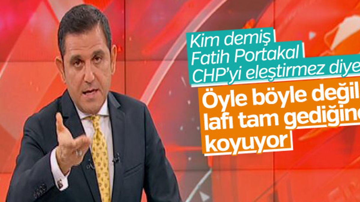Fatih Portakal CHP'ye isyan etti
