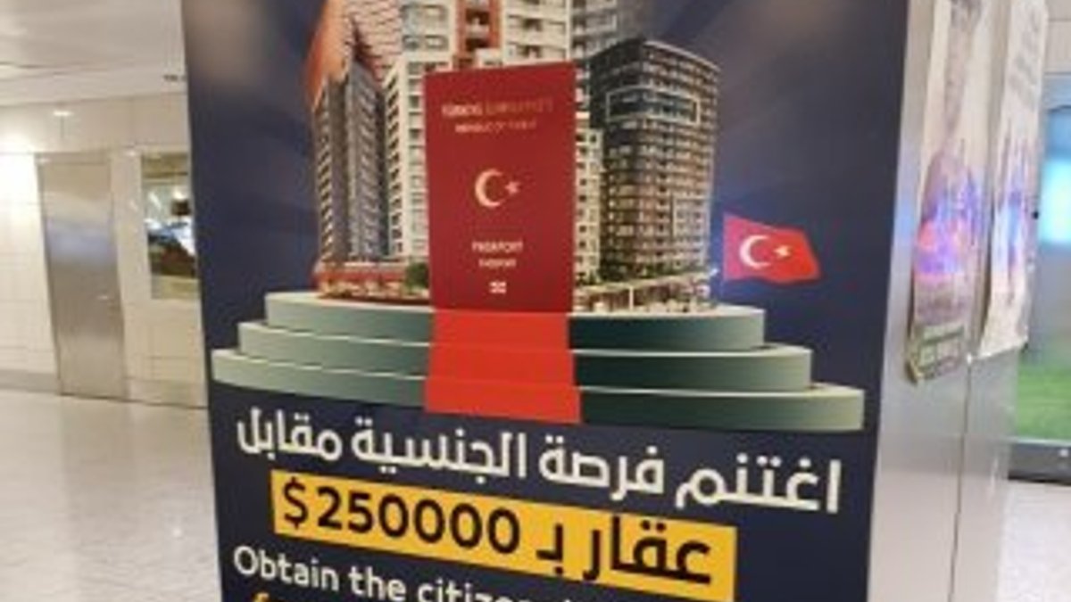 Atatürk Havalimanı’nda Türk vatandaşlığı reklamı