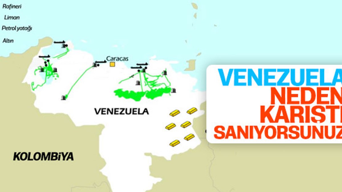 Venezuela'nın petrol ve altın yatakları