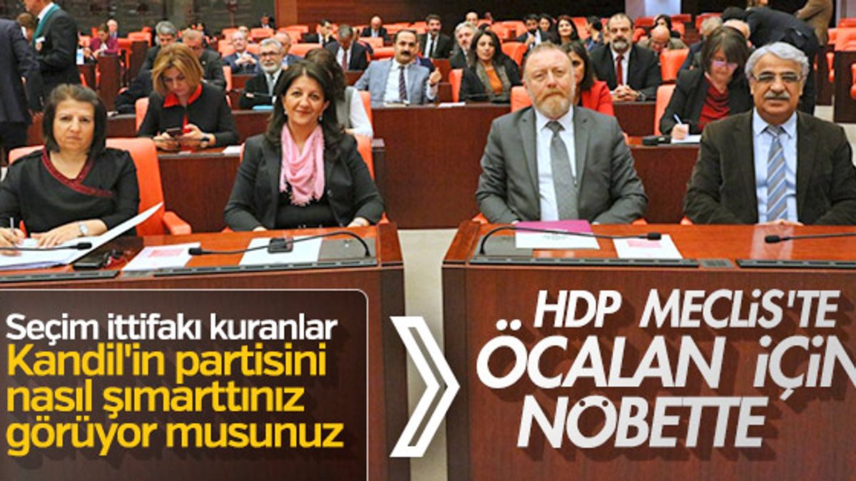 HDP, Meclis'te terörist Abdullah Öcalan için nöbette