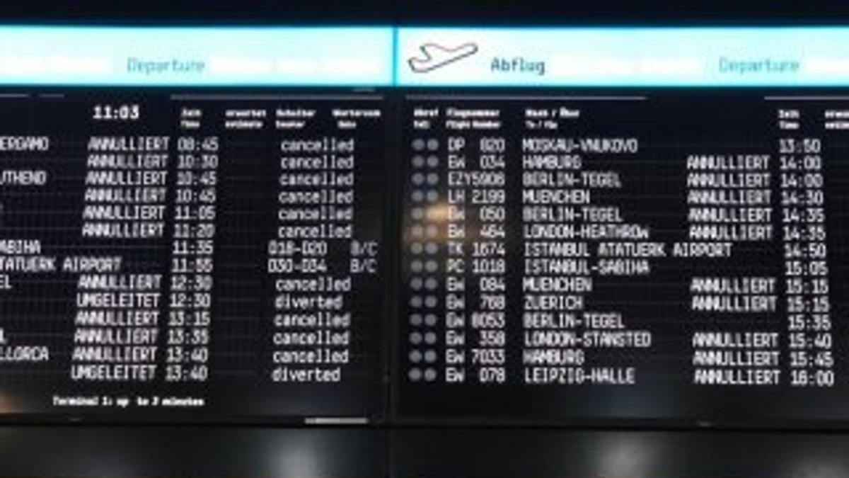 Hamburg Havalimanı'nda grev: 72 uçuş iptal