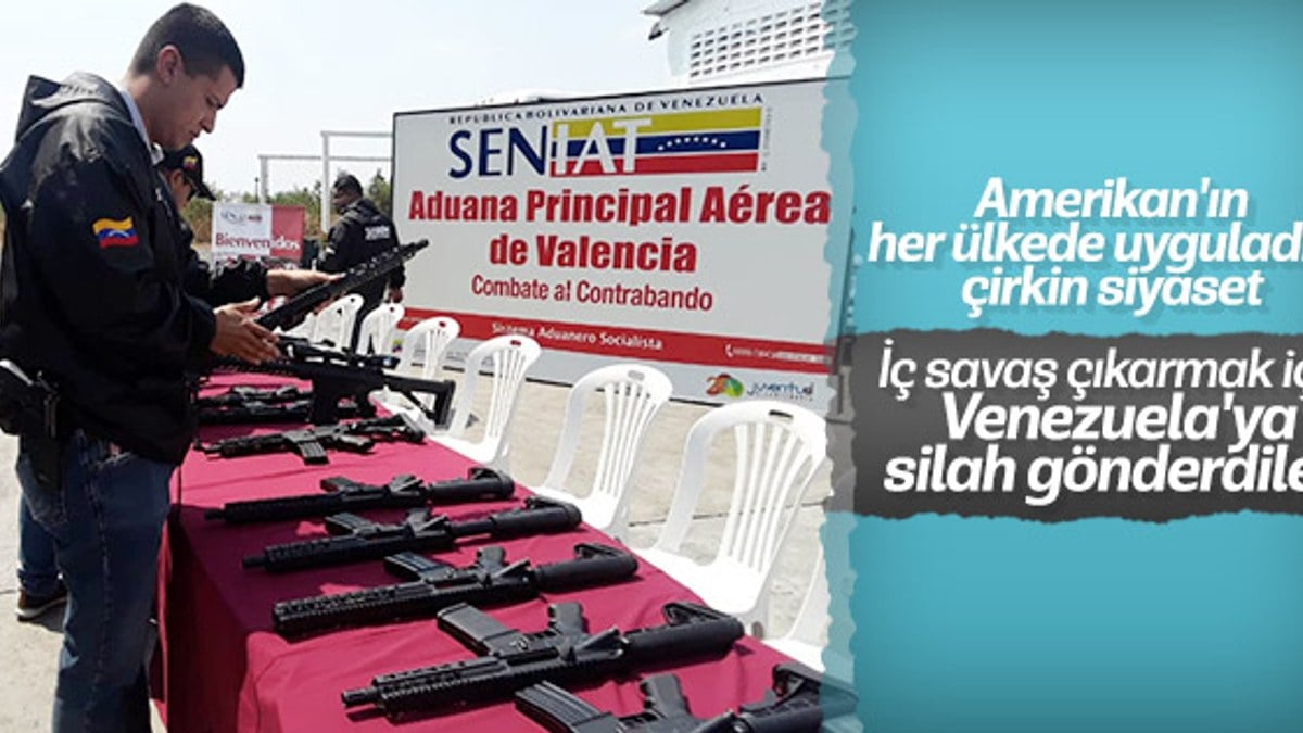 Venezuela'da Amerika'nın gönderdiği silahlar yakalandı