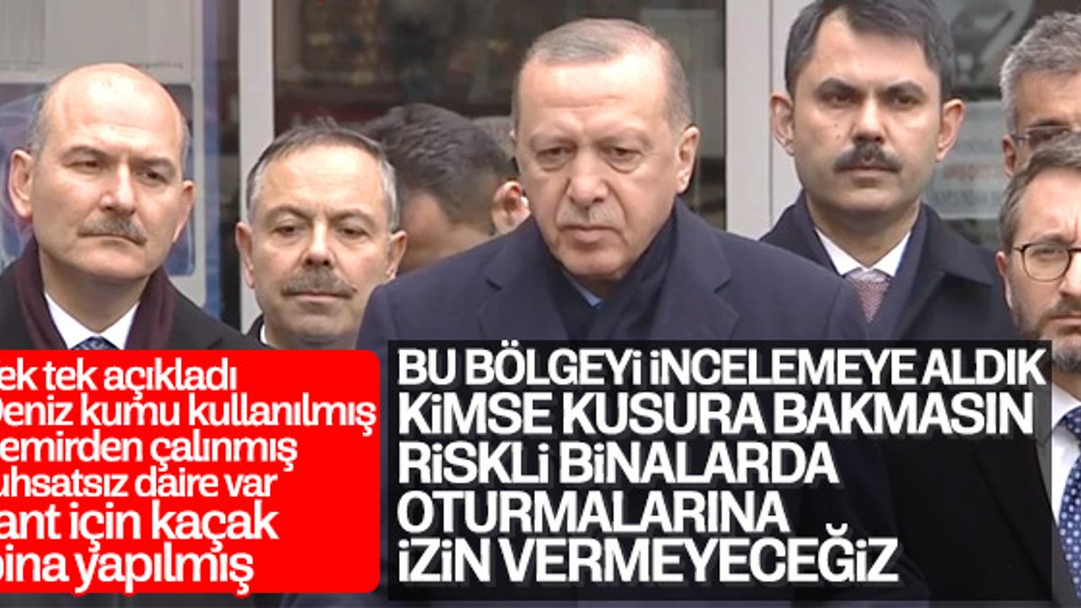 Erdoğan: Kartal'da meydana gelen olay afet değil