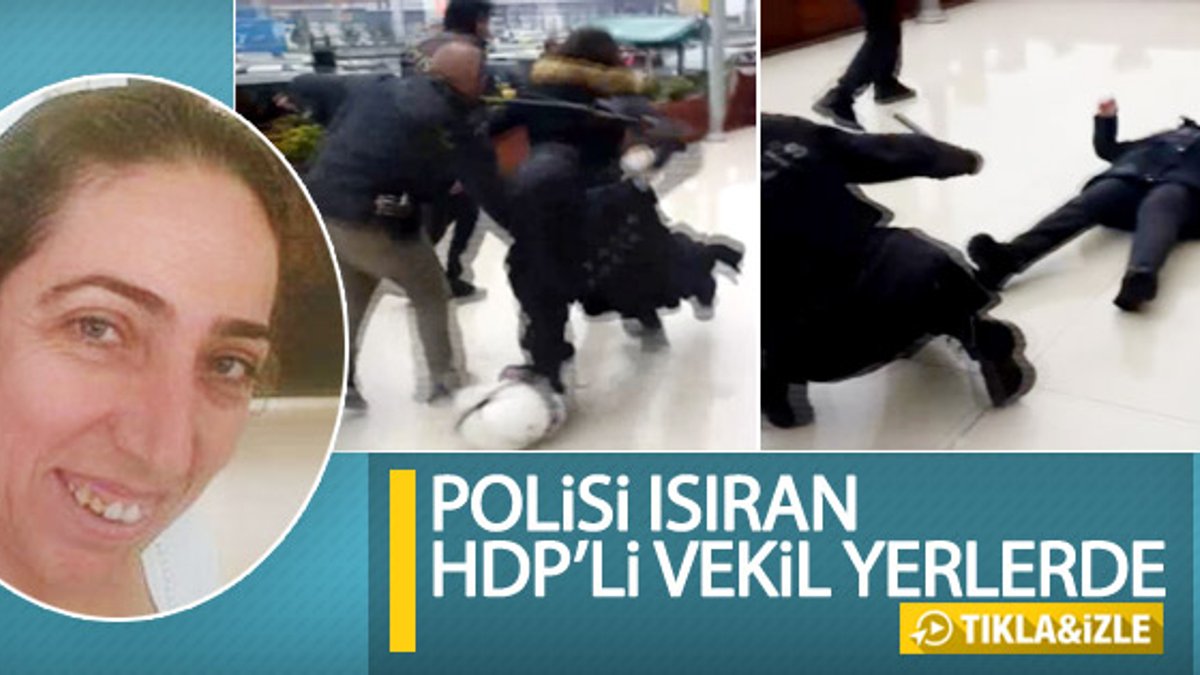 Polisi ısıran HDP'li vekilin düşme anı