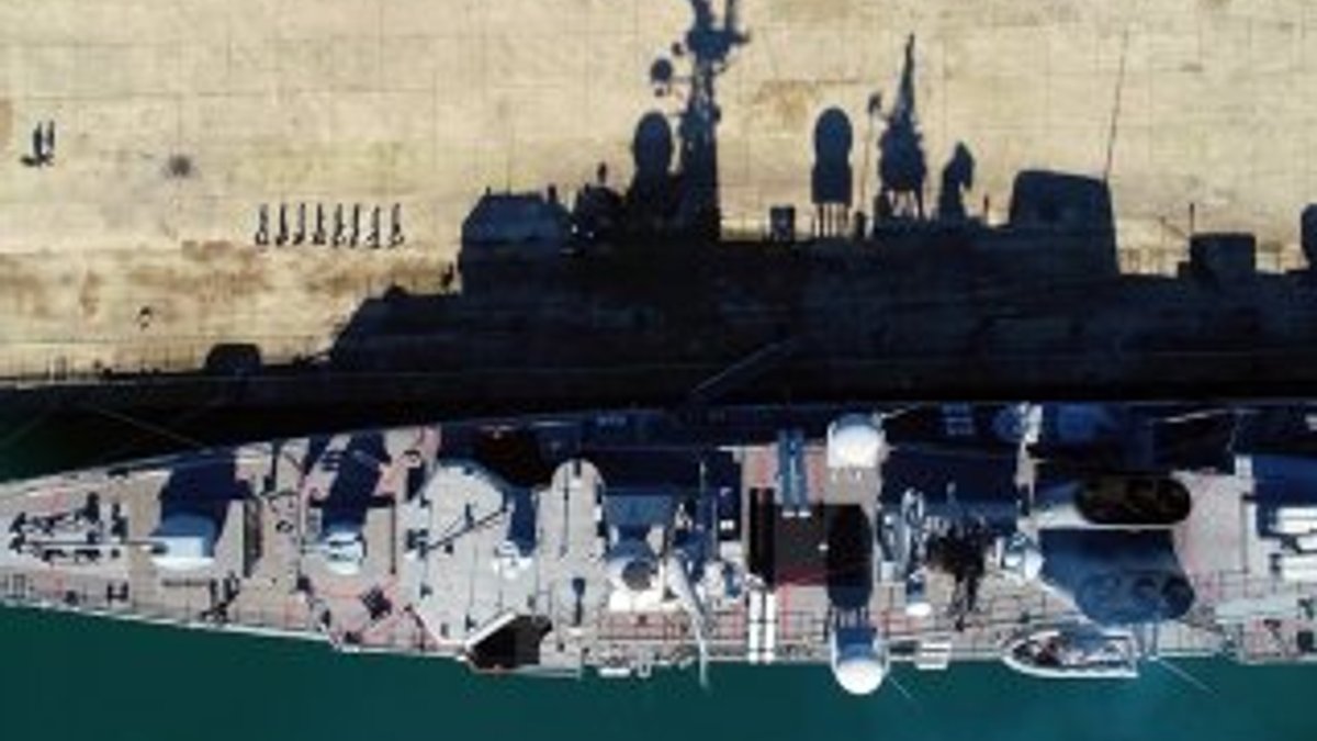 Trabzon’da kurulacak üsse ilk askeri gemi demirledi