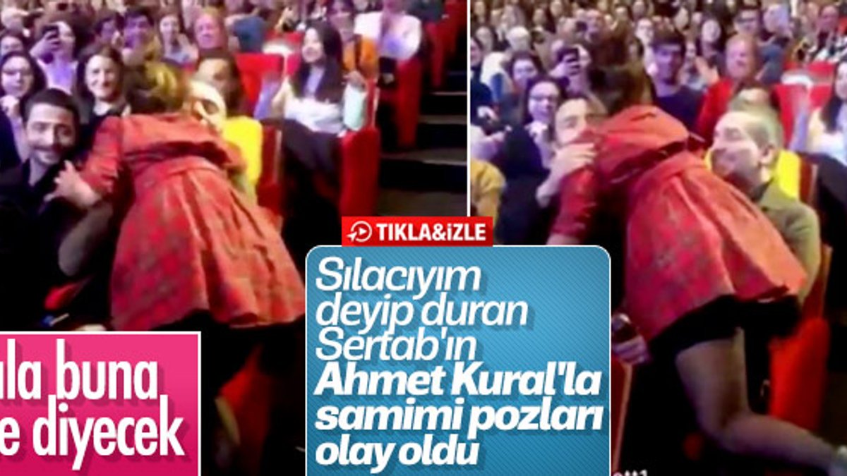 Sertab Erener, Ahmet Kural'ı öperek karşıladı