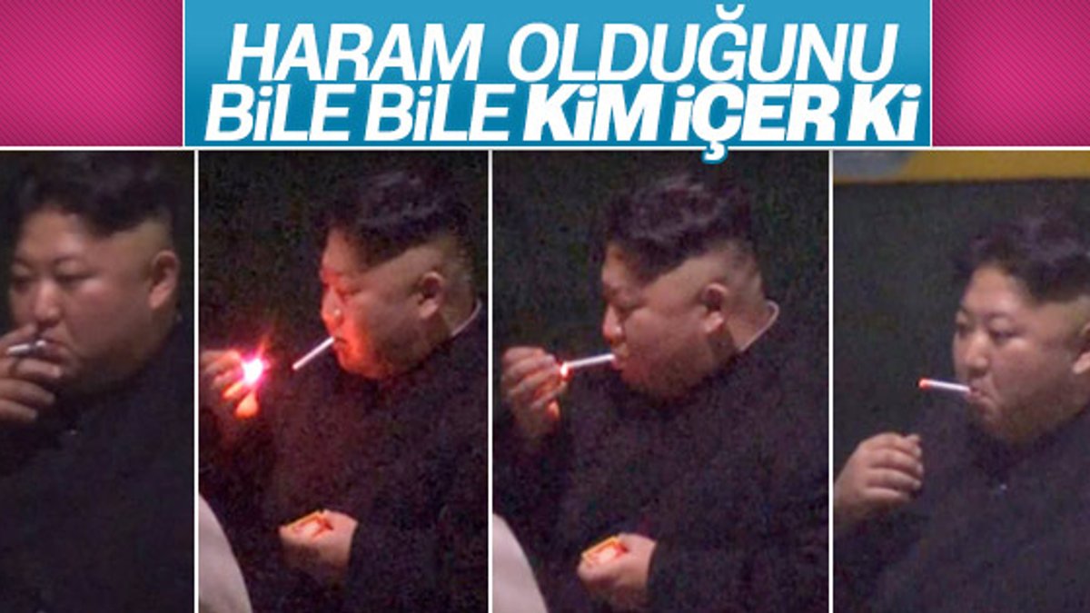 Kuzey Kore lideri Kim Jong sigara içti
