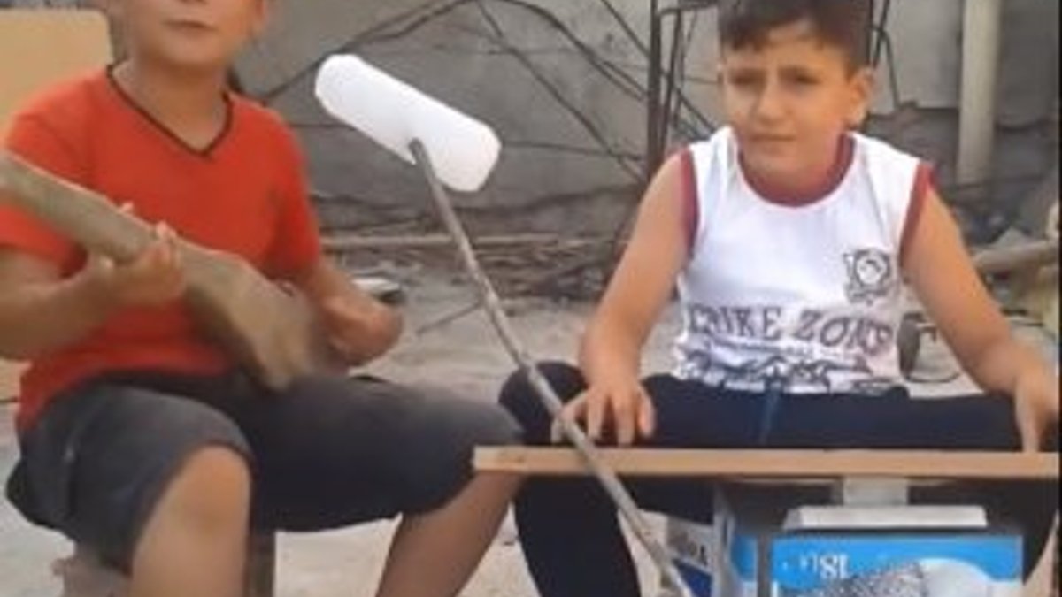 Kendi imkanlarıyla enstrüman yapan çocuktan Emirdağ Türküsü