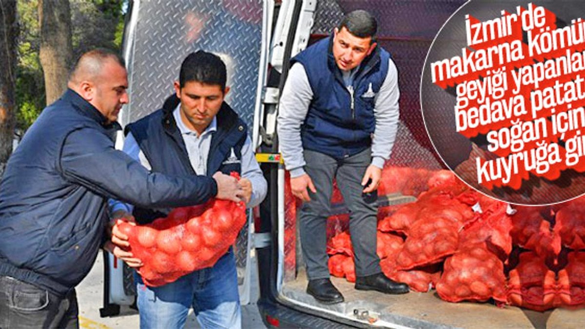 CHP İzmir'de bedava patates-soğan dağıtıyor