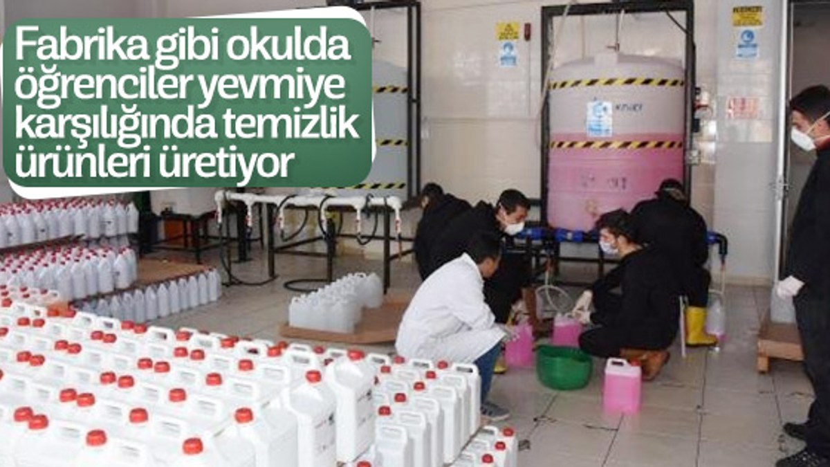 Öğrenciler 600 ton temizlik malzemesini üretip satıyor