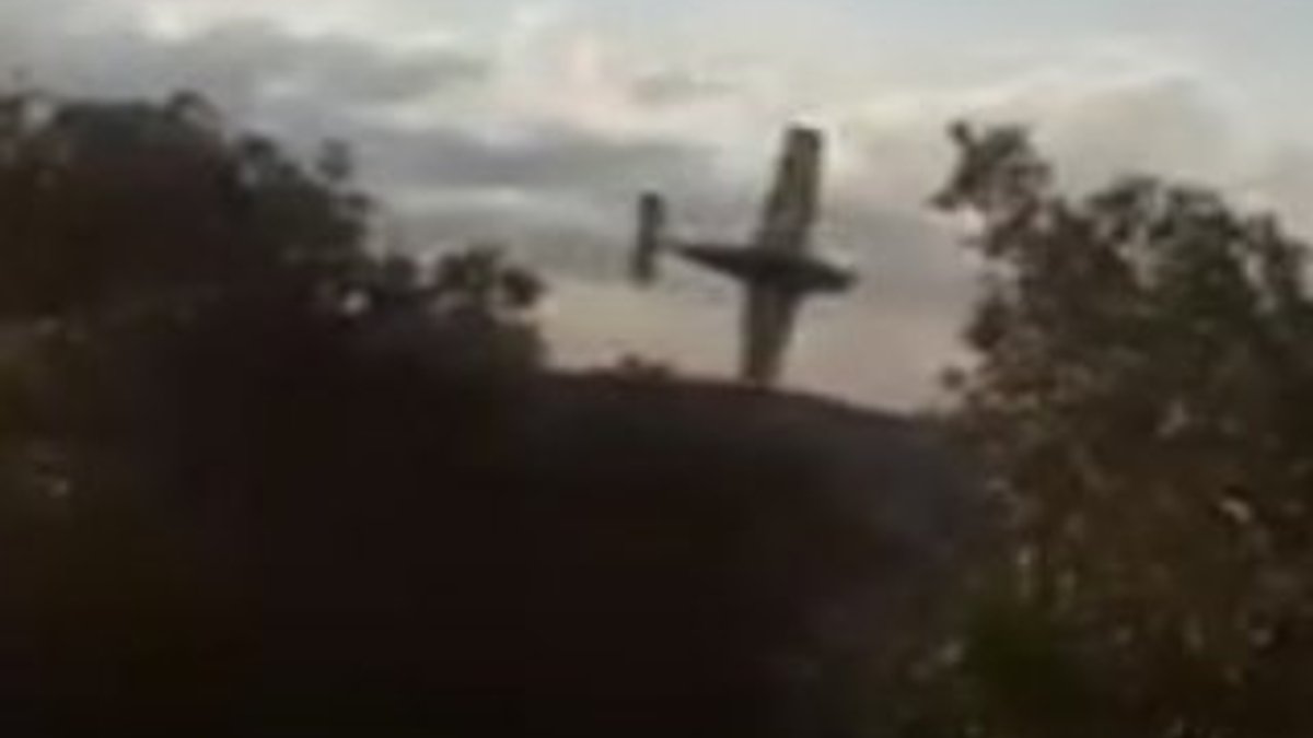 Arjantin'de 2 kişilik uçağın düşme anı görüntülendi