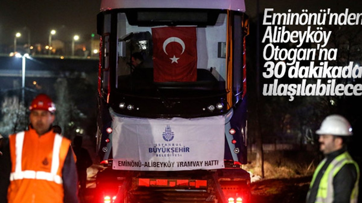 Eminönü-Alibeyköy tramvay hattında test sürüşü başlıyor