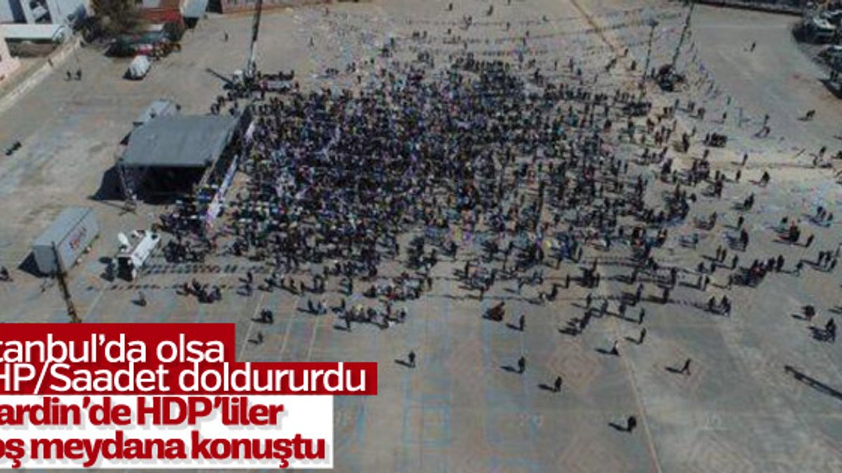 Mardin'deki HDP mitingine az sayıda kişi katıldı
