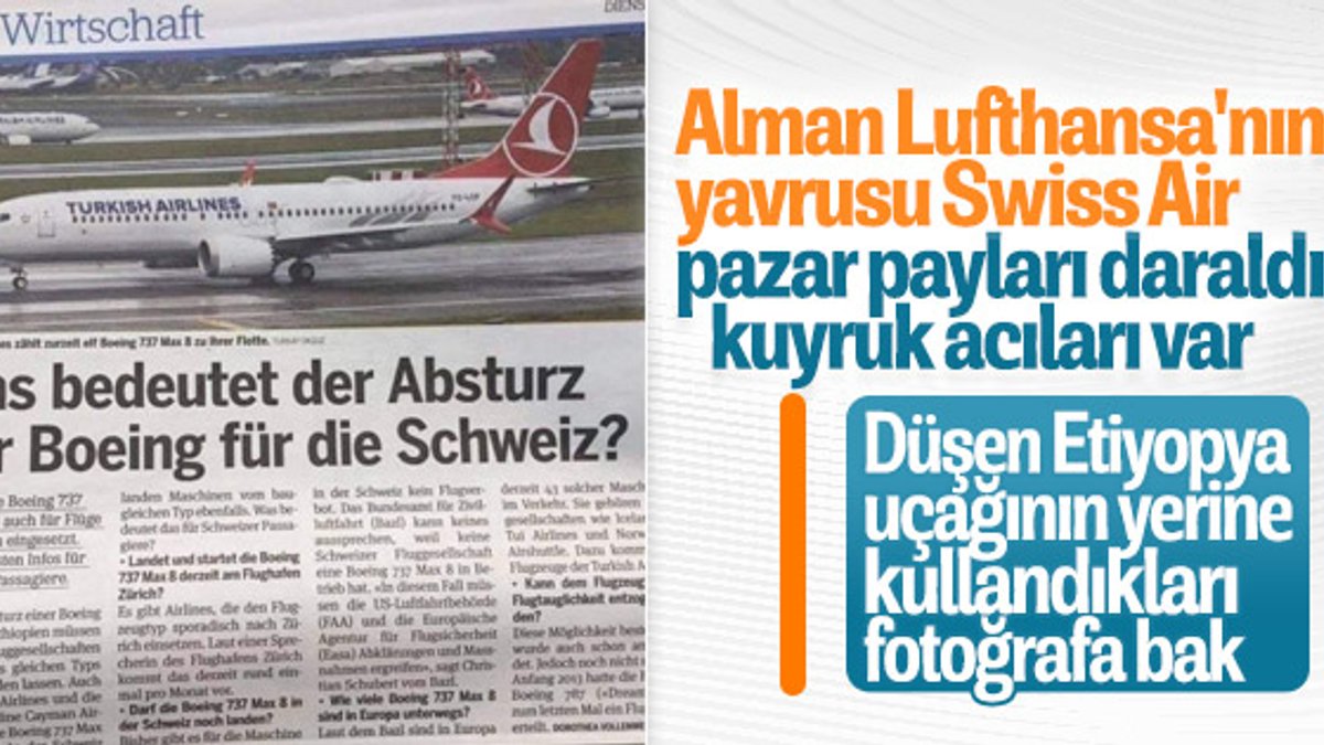 İsviçre gazetesi düşen uçak yerine THY fotoğrafı kullandı