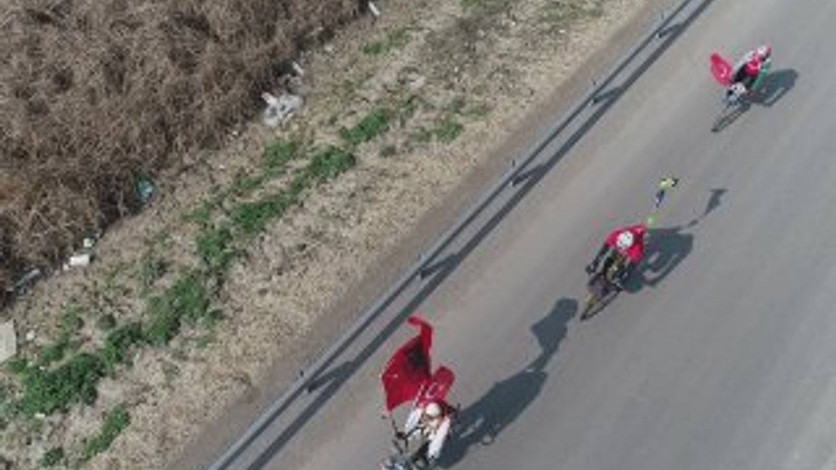 Şehitler için Balkanlar'dan Çanakkale'ye bisiklet sürüşü