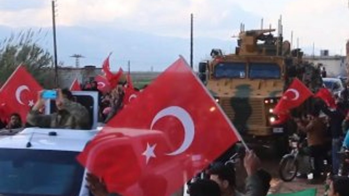 Mehmetçik'e İdlib'de coşkulu karşılama