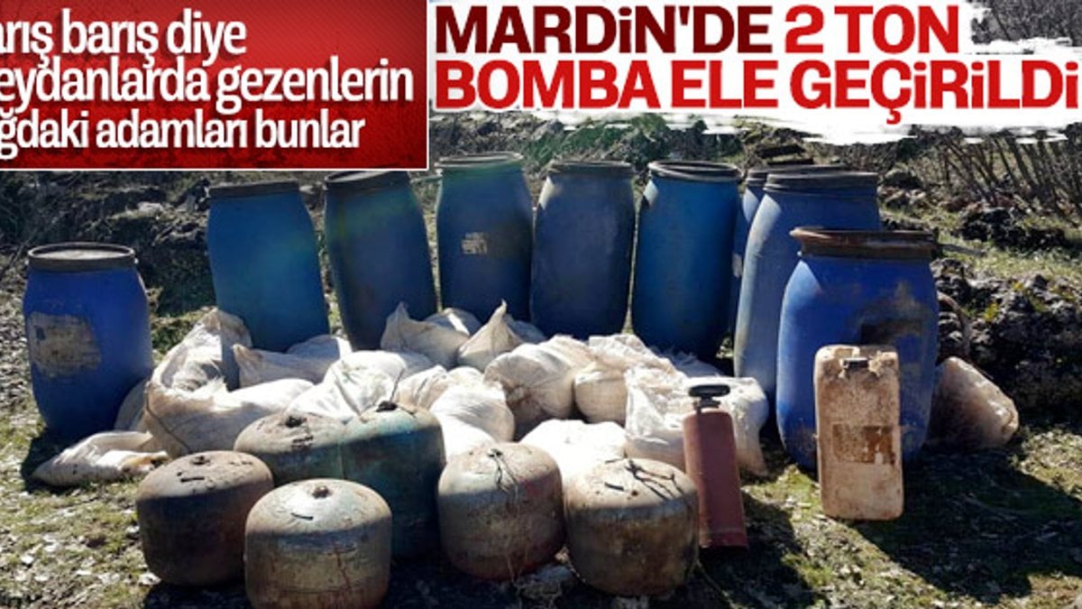 Mardin'de yakalanan 2 ton amonyum nitrat imha edildi