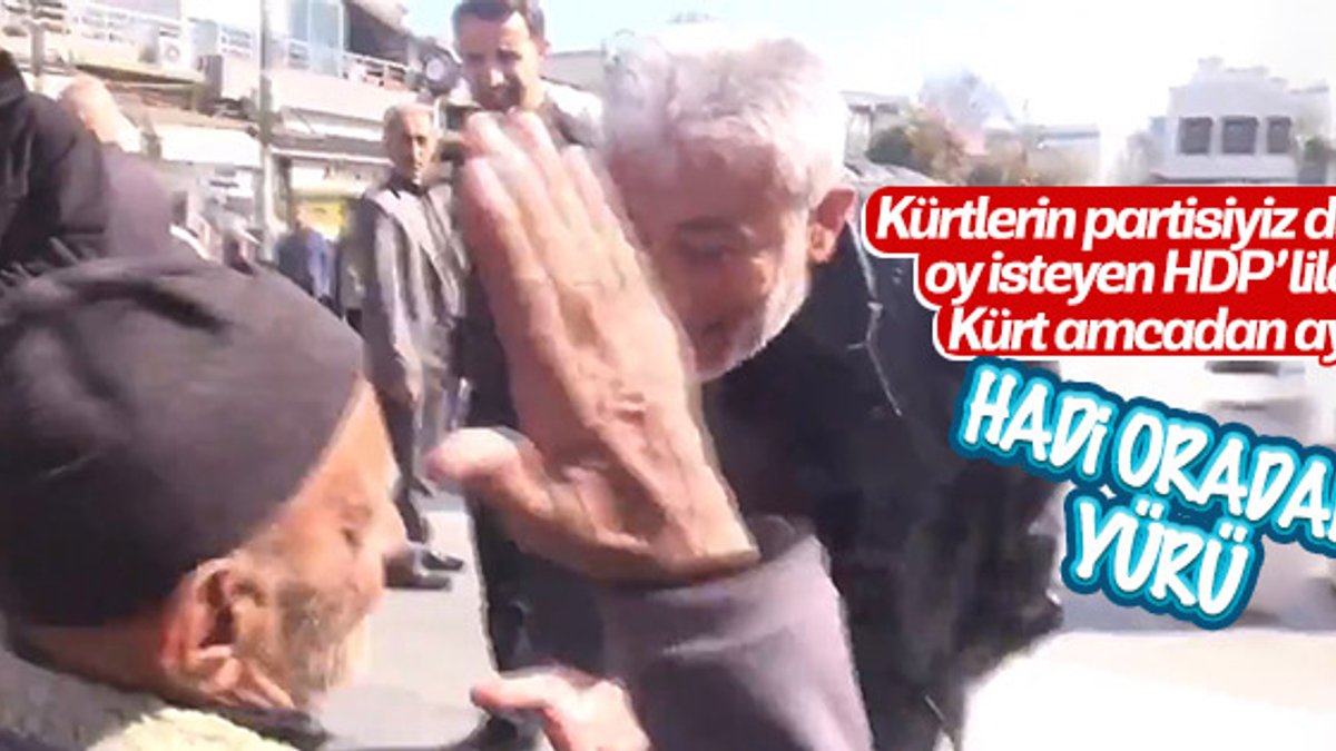 Diyarbakırlı dede HDP'lileri başından kovdu