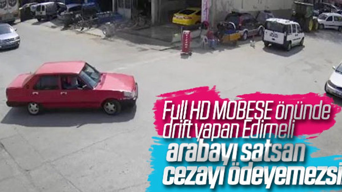 Edirne'de drift yapan sürücüye 5 bin lira ceza 
