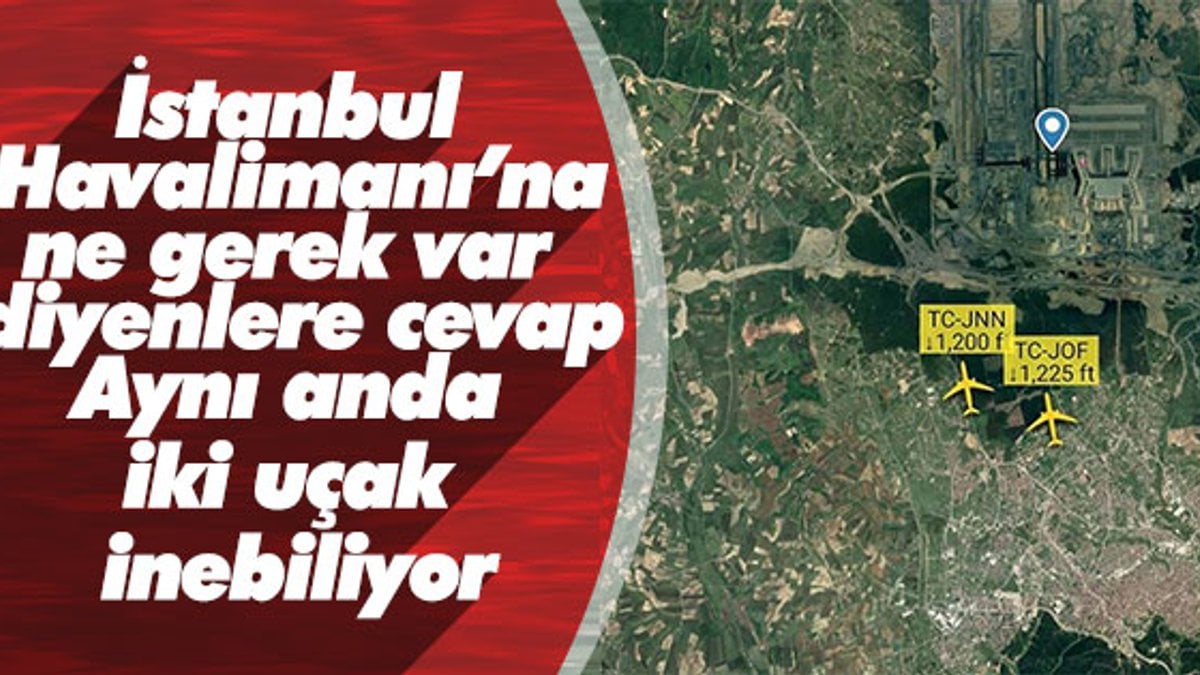 İstanbul Havalimanı'na aynı anda 2 uçak indi