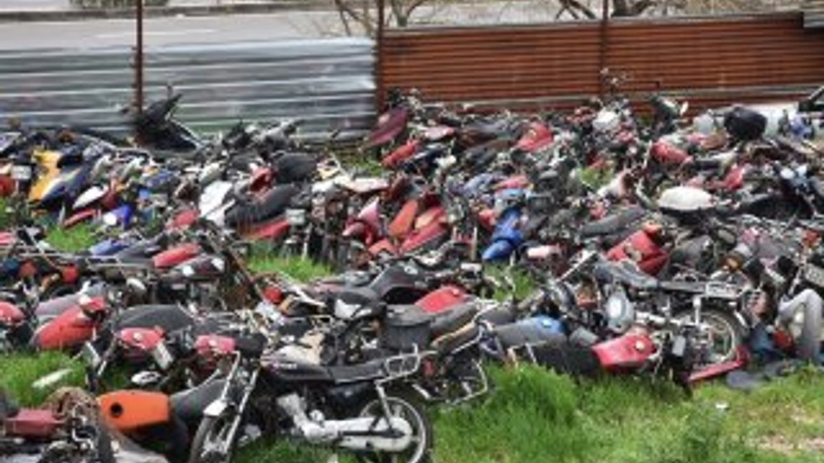 Yüzlerce hurda motosiklet MKE'nin geri dönüşümüne gidiyor