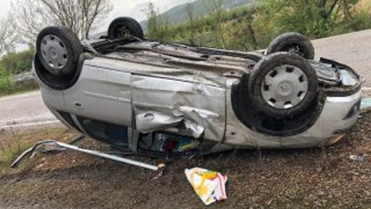 Zonguldak'ta otomobil takla attı: 3 yaralı