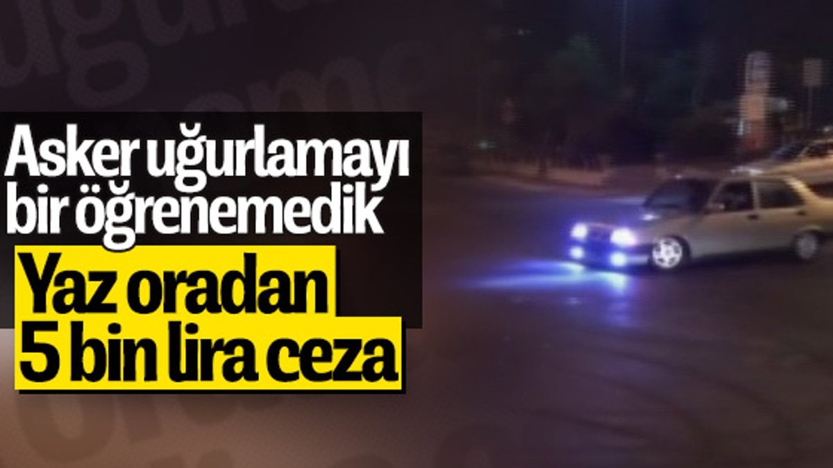 İstanbul’da asker konvoyunda drift