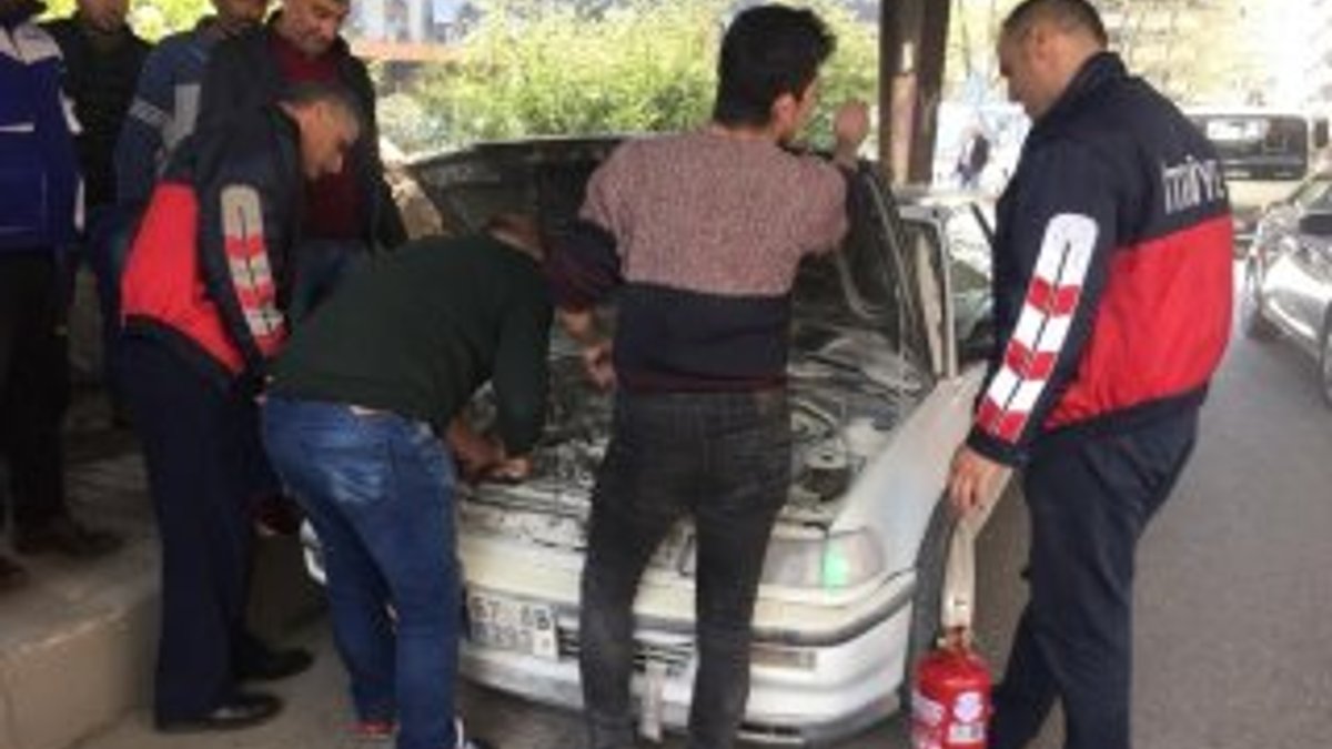 Zonguldak'ta seyir halindeki otomobilde yangın çıktı