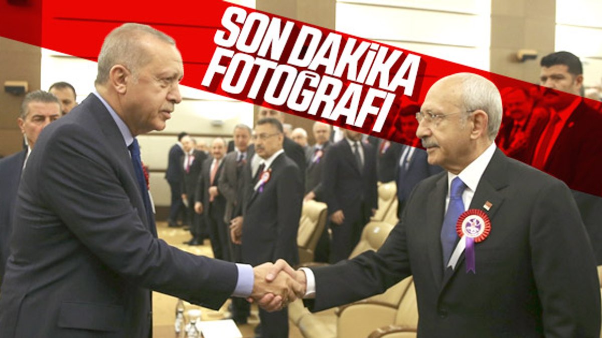 Kılıçdaroğlu ile Erdoğan el sıkıştı